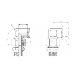 EWSD8L VOSS KOLANKO 8L M14X1,5 STAL NIERDZEWNA AISI