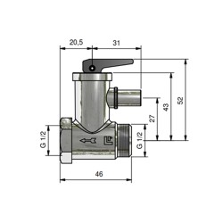 FVSLVS12SG00A00 QUICK ZAWÓR BEZPIECZEŃSTWA 5 BAR DO BOJLERA 1/2"