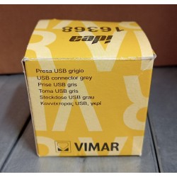 16368 VIMAR GNIAZDO USB ANTRACYT SZARE