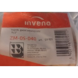 ZW-05-040 INVENA TRÓJNIK REDUKCYJNY 1-1/2" (6/4") GWINT wewnętrzny MOSIĄDZ