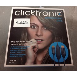 CLICK-C-70724 CLICKTRONIC KABEL DisplayPort - HDMI PODWÓJNIE EKRANOWANY 3D 10m