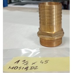 KRÓCIEC 1-1/2''X45MM GWINT ZEWNĘTRZNY MOSIĄDZ (MOSIĘŻNY)